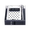 Unestech Dual Bay 2.5"SATA Aluminum Hard Drive case tray SSD  HDD enclosure to 3.5" PC floppy  bay