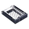 Unestech Dual Bay 2.5"SATA Aluminum Hard Drive case tray SSD  HDD enclosure to 3.5" PC floppy  bay