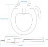 Bidet Toilet Seat Round- Non-electric Cold Water Bidet with Pressure Controls, Dual Nozzles Self-cleaning for Frontal &amp;amp;amp;amp; Rear Wash