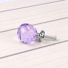 crystal purple rose shape door knobs 