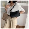 Female Leather Solid Color Chain Handbag Retro Casual Women Totes Shoulder Bags Fashion Exquisite Shopping Bag