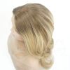 18 inches dark root-light brown with blond highlight human hair wig women lace front wig