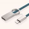 Zinc alloy braided USB data cable Ring creative data cable fastcharger