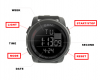 Men Digital Sport Watch Water Resistant LED Screen Outdoor Easy Read Wrist Watches with Alarm Stopwatch Date