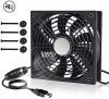 USB fan, 120mm Quiet PC case fan with stand 3 adjustable fan 5V radiator wind speed Quiet case fan 12cm Compatible without slipping