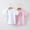 High quality newborn Ultra Soft 100% Cotton summer Jersey T-shirt Short Sleeve Kids Baby Girl Boy Tees 