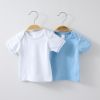 High quality newborn Ultra Soft 100% Cotton summer Jersey T-shirt Short Sleeve Kids Baby Girl Boy Tees 