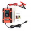FOXSUR 12V 24V 12A Pulse Repair Charger, LiFePO4 Motorcycle & Car Battery Charger, AGM Deep cycle GEL EFB Lead-Acid Charger