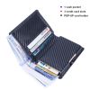 Amazon Hot Sale Durable Unisex Personalized RFID Custom Logo Flip Folding Leather Pop up Wallets