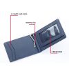 2021 Men Wallet Custom Leather Designer Card Holder Wallet Mini Slim RFID Blocking Money Clip Wallet