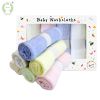 Baby Natural Bamboo Organic Cotton Washcloths and Towels Soft Baby Wipes for Newborn