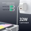 Support UK EU US Plug Small 65W Type-c USB A PD 3.0 Quick Fast GaN Travel Charger laptop chargers