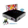 Aome Android 7.1 OS DLP mini portable projector wifi wireless for phone home theater LED pico proyector support 1080p