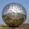 Large stainless steel hollow sphere metal balls sculpture