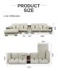 Quanu 102167 cowhide modern l shape white genuine luxury leather corner sectional sofa set