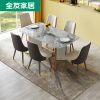 Quanu 670152 Quanu dining room furniture sets luxury italian tempered glass dining table set
