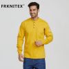 Wholesale Flame Resistant t shirt Cotton Long Sleeve Henley Shirt