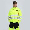 Reflective security high visibility construction work wear jacket