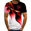 Fashion summer t-shirt men's 2021 3D Eagle print men's T-shirt breathable coolpass print 