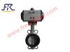 150LB PN16 wafer type pneumatic actuators control butterfly valve