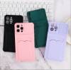 Suitable for female surname Apple XR Apple 11Promax soft solid color mobile phone case TPU card push window phone case