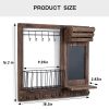 JEWELRY ORGANIZER WALL MOUNTED JEWELRY ORGANIZER MESH RUSTIC HANGING JEWELRY