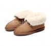 Genuine leather wool home shoes