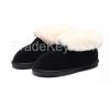 Genuine leather wool home shoes