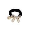 Elegant Bow Hair Ring With Pearl And Rhinestone 