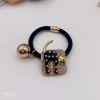 Rubber Band Head Rope With Square Rhinestone