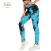 High Waist Yoga Pants Tie Dye Tight Leggings Anti Cellulite Push Up Gym Wear Stretch Workout Tights Breathable Slim Pants