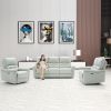 Manwah Cheers Luxury High Quality Home Living Room Electric Recliner Leather Functional Sofa Set