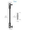 Fomito 12.5 Inch/32cm Flexible Arm Extension Pole with 1/4-3/8in Converter Screw for Marco Ring Light/LED Panel, for Light Stand, Tripod, Monopod Photography, Max Load 5.5lbs/2.5kg
