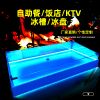 Light ice trough ice table seafood frozen product display cabinet