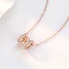 18K Gold Pendant, light and extravagant, a rose gold necklace designed by a minority