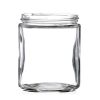 Wholesale 4oz 8oz 16oz 32oz Amber Clear Glass Jars with Plastic or Metal Cap for Candle Food Storage