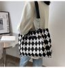 Diamond Pattern Light Weight Fabric Soft Fashion Lady Tote Shoulder Bag