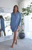 womens wholesale custom bamboo fibre shirtdress sleepwear nightwear dress