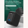 65W GaN Gallium Nitride Charging Adapter Fast Charger 2XType C 1 USB Interface Power Adapter(US Plug)