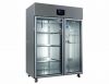 Factory direct sales convenience store double pass front and back open door freezer split beverage supply commercial display cabinet