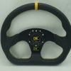 JDM Universal OM D-Shape Steering Wheel Modified Racing 13Inch 320mm Leather Flat Drift Car Rally Sport Simulated Game With Logo