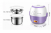 Mini Electric Rice Cooker Stainless Steel 2/3 Layers Steamer Portable Meal Thermal Heating Lunch Box Food Container Warmer