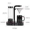 Mini Automatic Coffee Machine American Drip Coffee Maker Machine with Clock Display AU Plug 220V Black/White