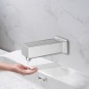 Chrome hands free sensor- operated lavatory faucet soap  dispenser