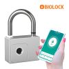  BioLock P70 Smart Padlock (heavy duty type) Bluetooth Tuya Smart Life APP access, Fingerprint ID and backup keys
