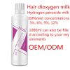 Hydrogen peroxide hair bleaching powder, dioxygen emulsion hair coloring cream, 2 stabilizers