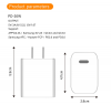 iPhone Fast Charger, 20W USB C Power Delivery Wall Charger model DSW-19-20W