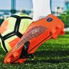 PU Surface TPU Sole Soccer Shoes Spikes Youth Student Training Competition Shoes(Orange)