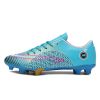 PU Surface TPU Sole Soccer Shoes Spikes Youth Student Training Competition Shoes(Moonlight)