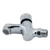 Brass wall faucet button type branch one cold delay faucet hand click on the public place of the faucet,